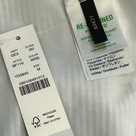 J. Crew NWT Hipster Bikini Swim Bottom in Seersucker Size Medium - Picture 8 of 11